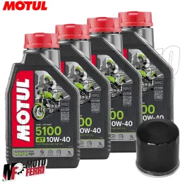 MF1798 - KIT TAGLIANDO 4 LT OLIO MOTUL 5100 10W40 FILTRO OLIO YAMAHA HONDA 2
