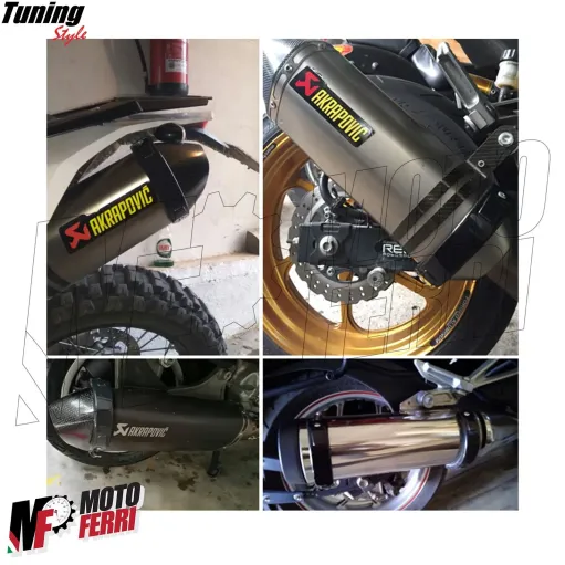 MF4738 Protezione Scarico Marmitta Terminale Nero Universale Moto Cross Enduro