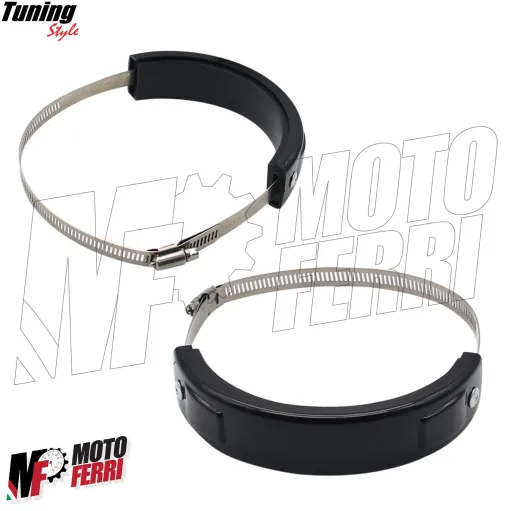 MF4738 Protezione Scarico Marmitta Terminale Nero Universale Moto Cross Enduro