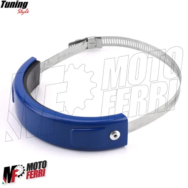MF4740 - Protezione Scarico Marmitta Terminale Blu Universale Moto Cross Enduro