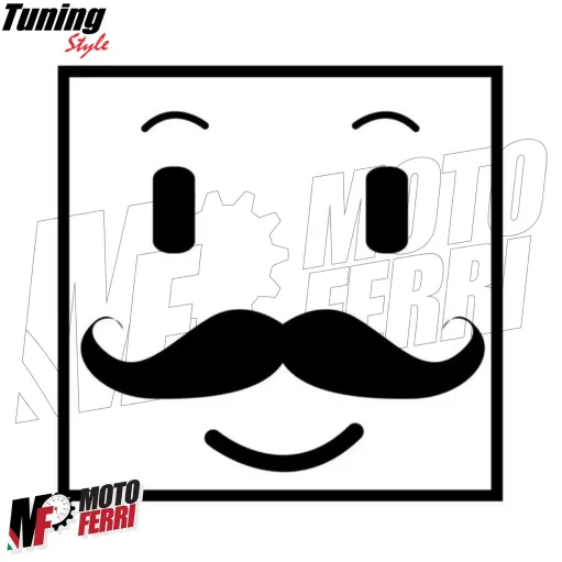 MF4743 - Adesivo Stiker Emoji per Faro Tondo tipo Vespa GTS LX Primavera PX