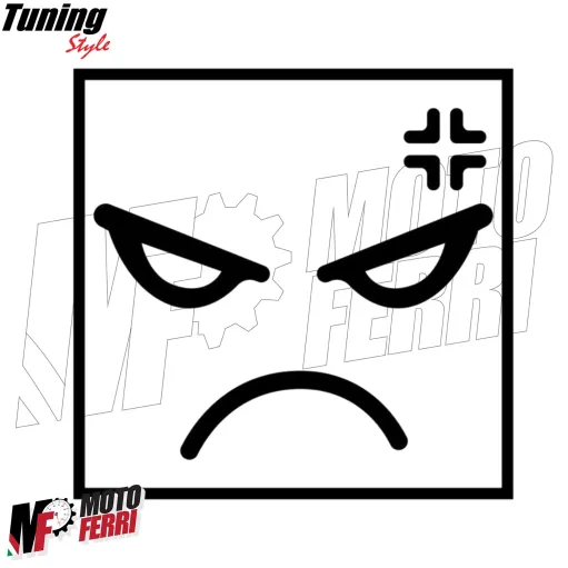 MF4744 - Adesivo Stiker Emoji per Faro Tondo tipo Vespa GTS LX Primavera PX