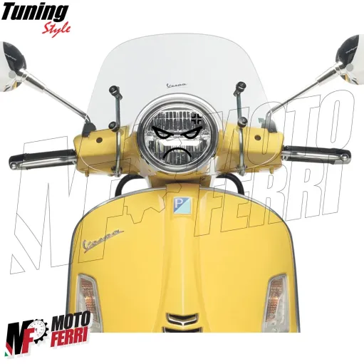 MF4744 - Adesivo Stiker Emoji per Faro Tondo tipo Vespa GTS LX Primavera PX