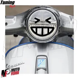 MF4745 - Adesivo Stiker Emoji per Faro Tondo tipo Vespa GTS LX Primavera PX 2