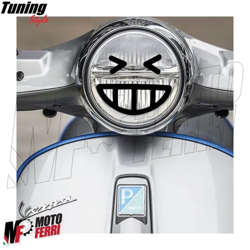 MF4745 - Adesivo Stiker Emoji per Faro Tondo tipo Vespa GTS LX Primavera PX