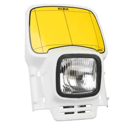 MF4753 Portafaro Mascherina Bianco Acerbis Elba Vintage per Moto Cross Enduro