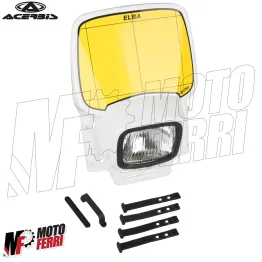 MF4753 Portafaro Mascherina Bianco Acerbis Elba Vintage per Moto Cross Enduro 2