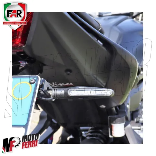 MF4757 Coppia Frecce Led Sequenziali FAR Brest Universali per Moto Scooter 9cm