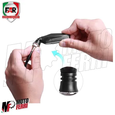 MF4757 Coppia Frecce Led Sequenziali FAR Brest Universali per Moto Scooter 9cm