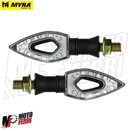 MF4760 Coppia Frecce Led Sequenziali Myra Parts Universali per Moto Scooter 85mm