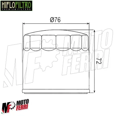 MF1662 FILTRO OLIO HIFLO HF153 DUCATI 749 1098 1198 / MONSTER 620 696 800 821