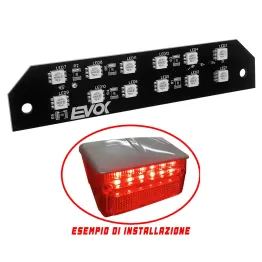 MF4765 Faro Stop Posteriore Led Rosso Vespa 50 Special 12V by Evok Fanalino