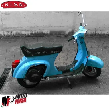 MF0365 Sella Camel Nera Fondo in Lamiera Piaggio Vespa 50 Special 125 ET3 Primavera con serratura