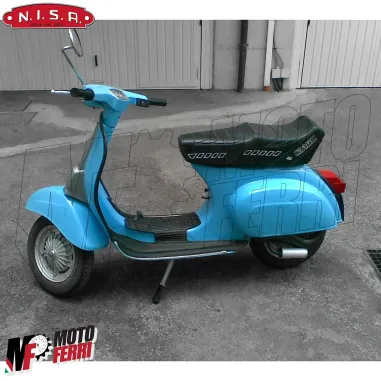 MF0365 Sella Camel Nera Fondo in Lamiera Piaggio Vespa 50 Special 125 ET3 Primavera con serratura