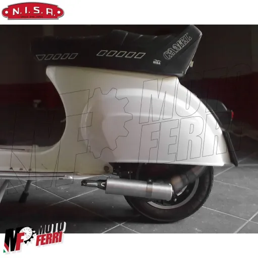 MF0365 Sella Camel Nera Fondo in Lamiera Piaggio Vespa 50 Special 125 ET3 Primavera con serratura