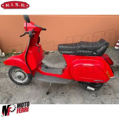 MF0039 Sella Camel Nera Fondo in Lamiera Piaggio Vespa PK 50 125 S XL Sport con Serratura