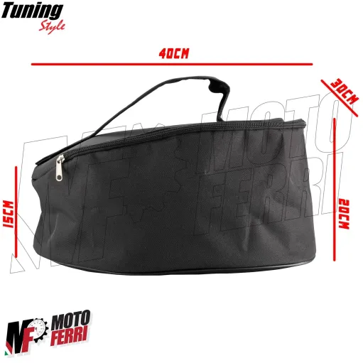 MF4772 Borsa Valigia Morbida Nera per Vano Sottosella Universale Scooter