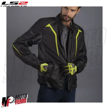 MF4783 Giacca Moto LS2 Sepang 4 Stagioni Impermeabile Protezioni Giallo / Nero