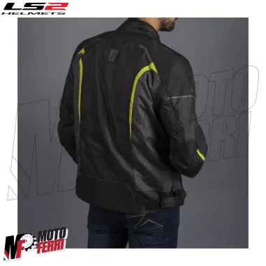MF4783 Giacca Moto LS2 Sepang 4 Stagioni Impermeabile Protezioni Giallo / Nero