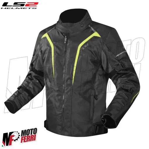 MF4783 Giacca Moto LS2 Sepang 4 Stagioni Impermeabile Protezioni Giallo / Nero