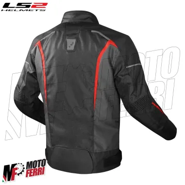 MF4782 Giacca Moto LS2 Sepang 4 Stagioni Impermeabile Protezioni Rosso / Nero