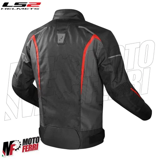 MF4782 Giacca Moto LS2 Sepang 4 Stagioni Impermeabile Protezioni Rosso / Nero