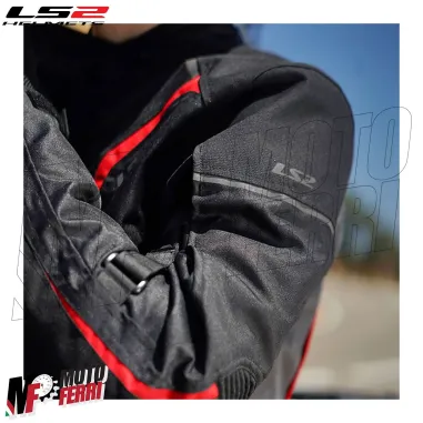 MF4782 Giacca Moto LS2 Sepang 4 Stagioni Impermeabile Protezioni Rosso / Nero