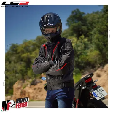 MF4782 Giacca Moto LS2 Sepang 4 Stagioni Impermeabile Protezioni Rosso / Nero