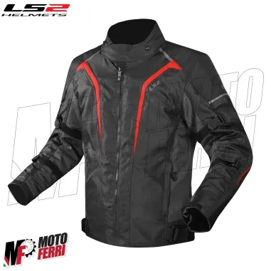 MF4782 Giacca Moto LS2 Sepang 4 Stagioni Impermeabile Protezioni Rosso / Nero