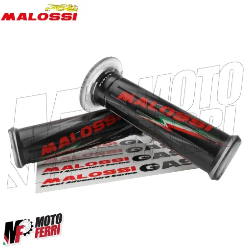 MF2656 Coppia Manopole Malossi Gas Silicone Grip Nero Scooter Universali