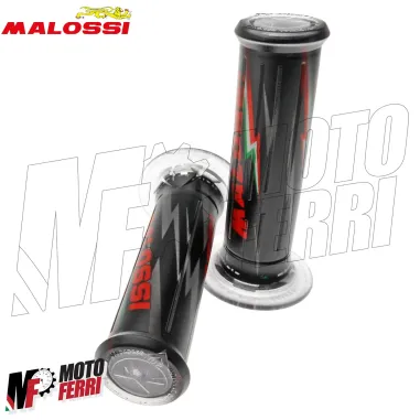 MF2656 Coppia Manopole Malossi Gas Silicone Grip Nero Scooter Universali