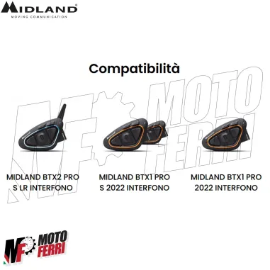 MF4797 Kit Audio Microfono Basetta per Interfono Midland BTX1 / BTX2 Pro / S
