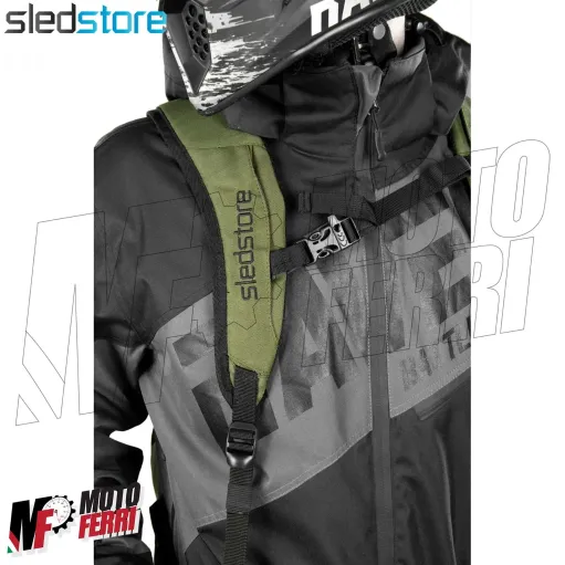 MF4798 - Zaino Sledstore 12L Verde Militare per Moto Scooter Cross Enduro