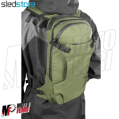 MF4798 - Zaino Sledstore 12L Verde Militare per Moto Scooter Cross Enduro