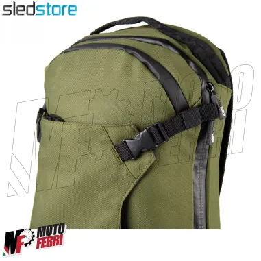 MF4798 - Zaino Sledstore 12L Verde Militare per Moto Scooter Cross Enduro