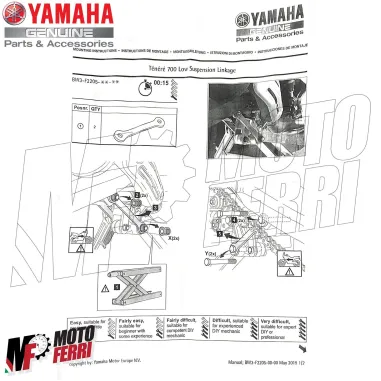 MF4833 - Kit Abbassamento Sella 38mm Originale Yamaha Tenere 700 mod 2019 - 2024
