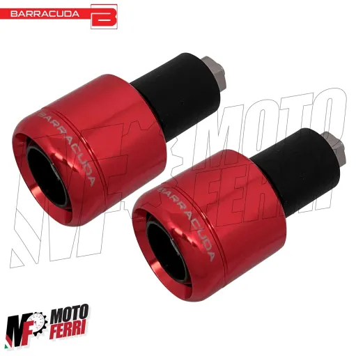 MF4834 Stabilizzatori Manubrio Rosso Barracuda Antivibranti Universale per Moto