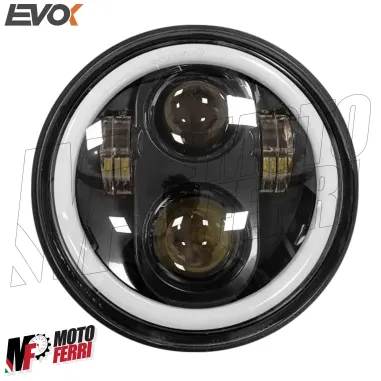 MF4840 Fanale Faro Anteriore Led Vespa PX 125 150 200 Evok 6/12V 7000 Lumen