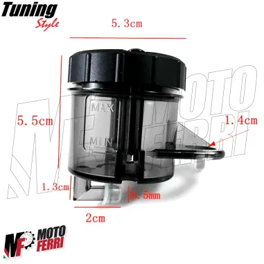MF4839 Serbatoio Vaschetta Liquido Olio Freno / Frizione Fumè Universale Moto