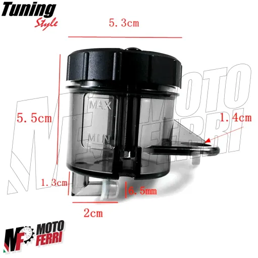 MF4839 Serbatoio Vaschetta Liquido Olio Freno / Frizione Fumè Universale Moto