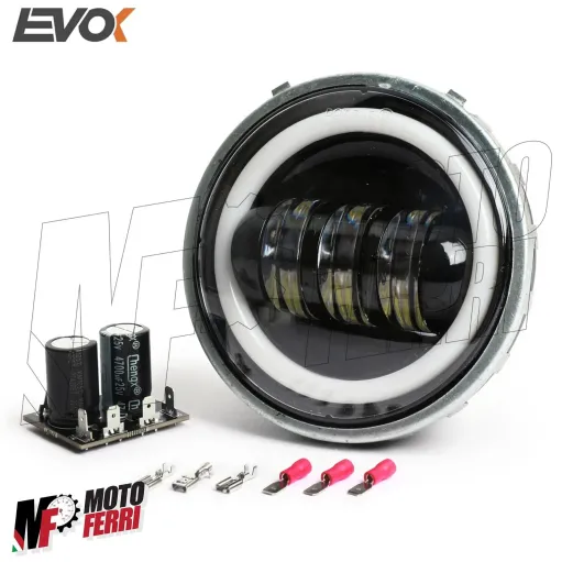 MF4714 Fanale Faro Anteriore Led per Vespa 50 R L N by Evok 6/12V 7000 Lumen