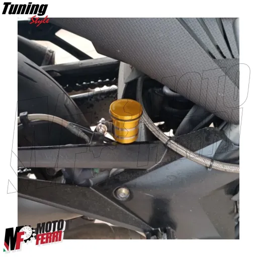 MF4845 Serbatoio Vaschetta Liquido Olio Freno Posteriore Rosso Universale Moto