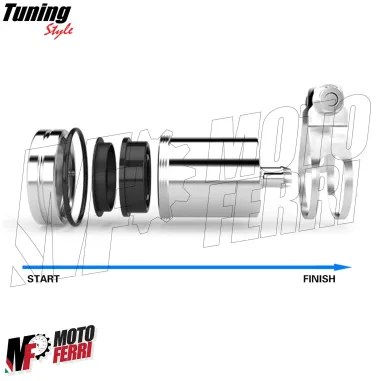 MF4845 Serbatoio Vaschetta Liquido Olio Freno Posteriore Argento Universale Moto