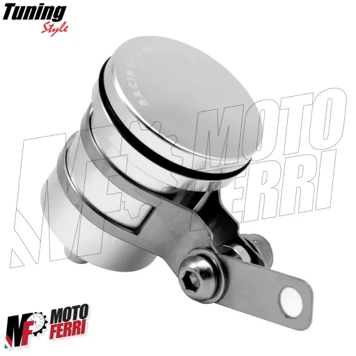 MF4845 Serbatoio Vaschetta Liquido Olio Freno Posteriore Argento Universale Moto