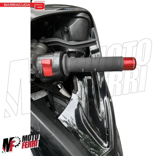 MF4834 Stabilizzatori Manubrio Rosso Barracuda Antivibranti Universale per Moto