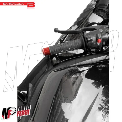 MF4834 Stabilizzatori Manubrio Rosso Barracuda Antivibranti Universale per Moto