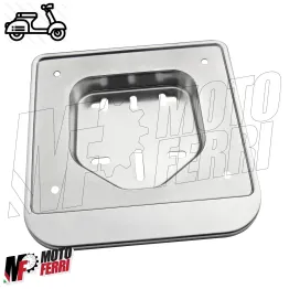 MF0218 PORTA TARGA CROMATO PLASTICA VESPA 50 SPECIAL R L N PK S XL PORTATARGA 2