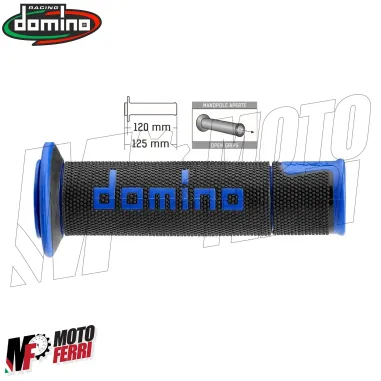 MF4856 Manopole Domino A450 Blu Universale Moto Yamaha Kawasaki Suzuki Honda