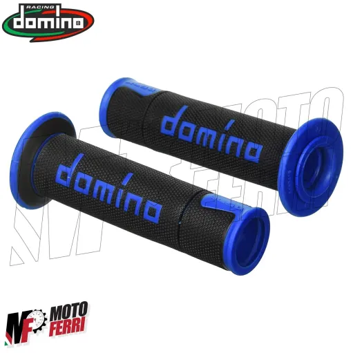 MF4856 Manopole Domino A450 Blu Universale Moto Yamaha Kawasaki Suzuki Honda