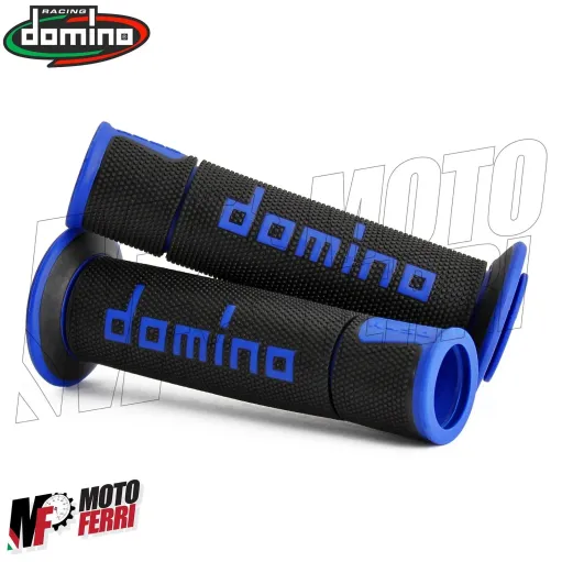 MF4856 Manopole Domino A450 Blu Universale Moto Yamaha Kawasaki Suzuki Honda